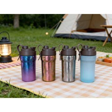 Icy Floral Pattern Titanium Portable Cup